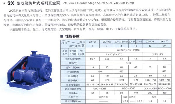2X double stage rotary vane vacuum pump